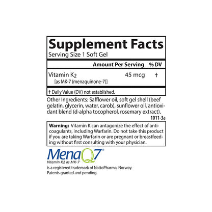 Carlson vitamina K2 cápsulas para salud cardiovascular y ósea