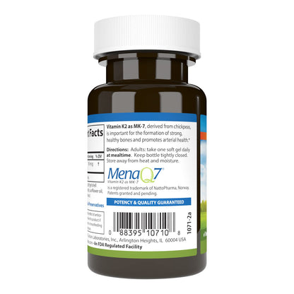 Etiquetas suplementos vitamina K2 MK-7 Carlson calidad y potencia