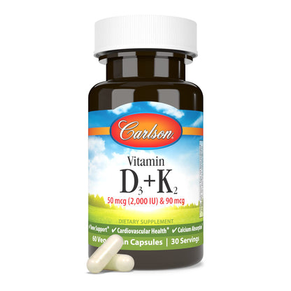 Carlson vitaminas d3 2000 ui y k2 mk7