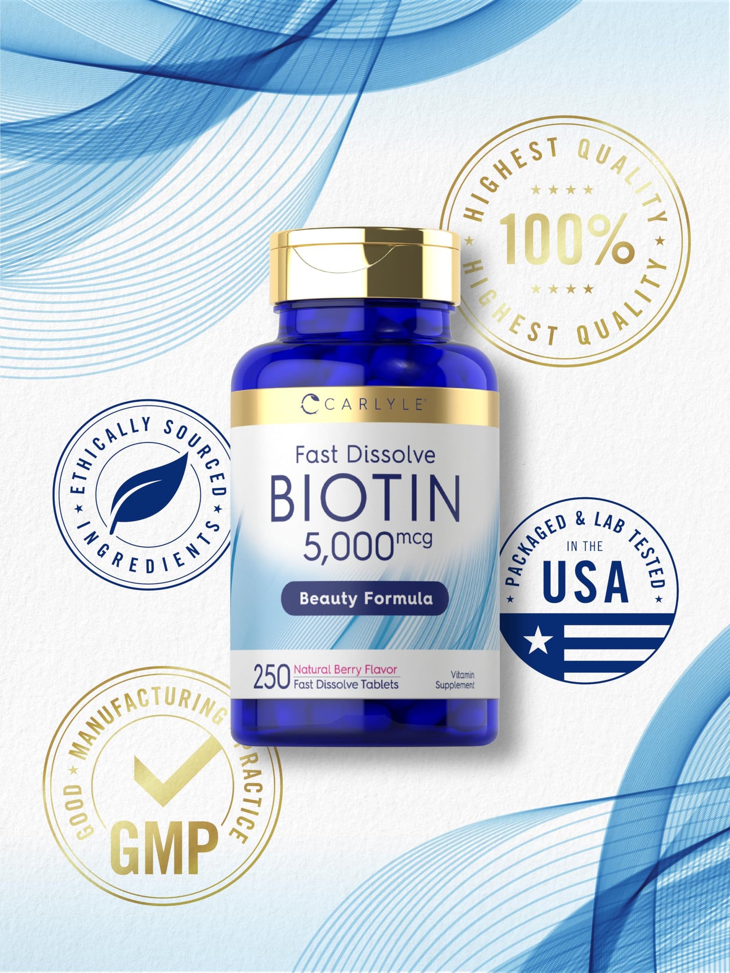 Carlyle biotina suplementaria 250 disolución rápida