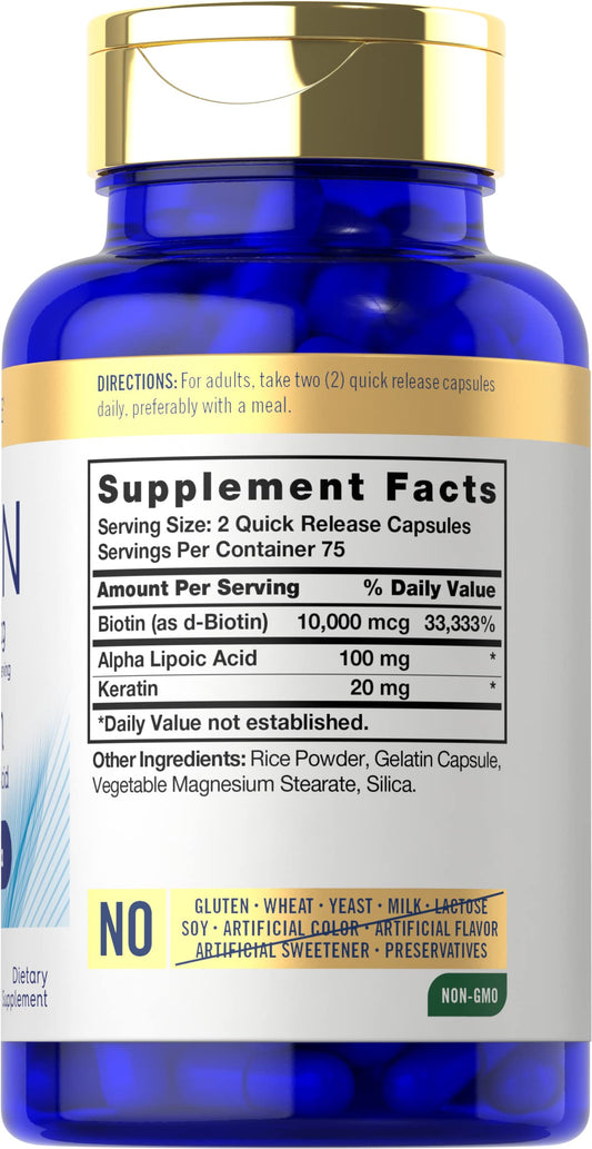 Carlyle Biotina suplemento belleza caja