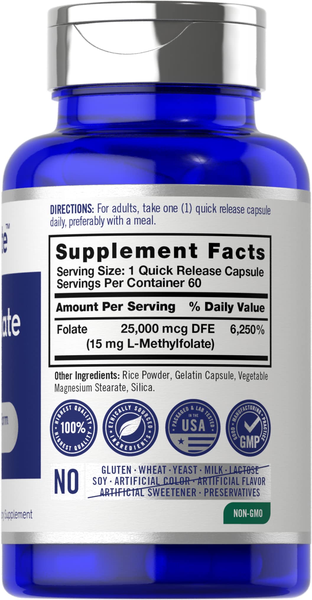 Carlyle cápsulas metilfolato 15 mg calidad premium