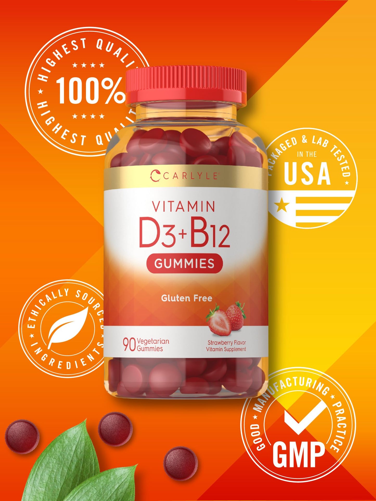 Carlyle gomitas vitamina d3 b12 apoyo sistema inmunológico