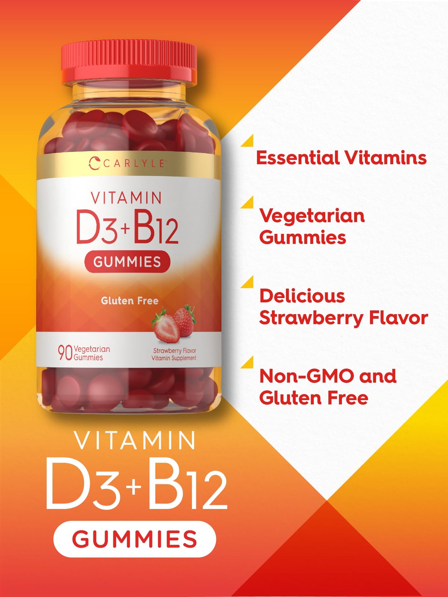 Carlyle suplementos vitaminas d3 b12 fórmula de calidad