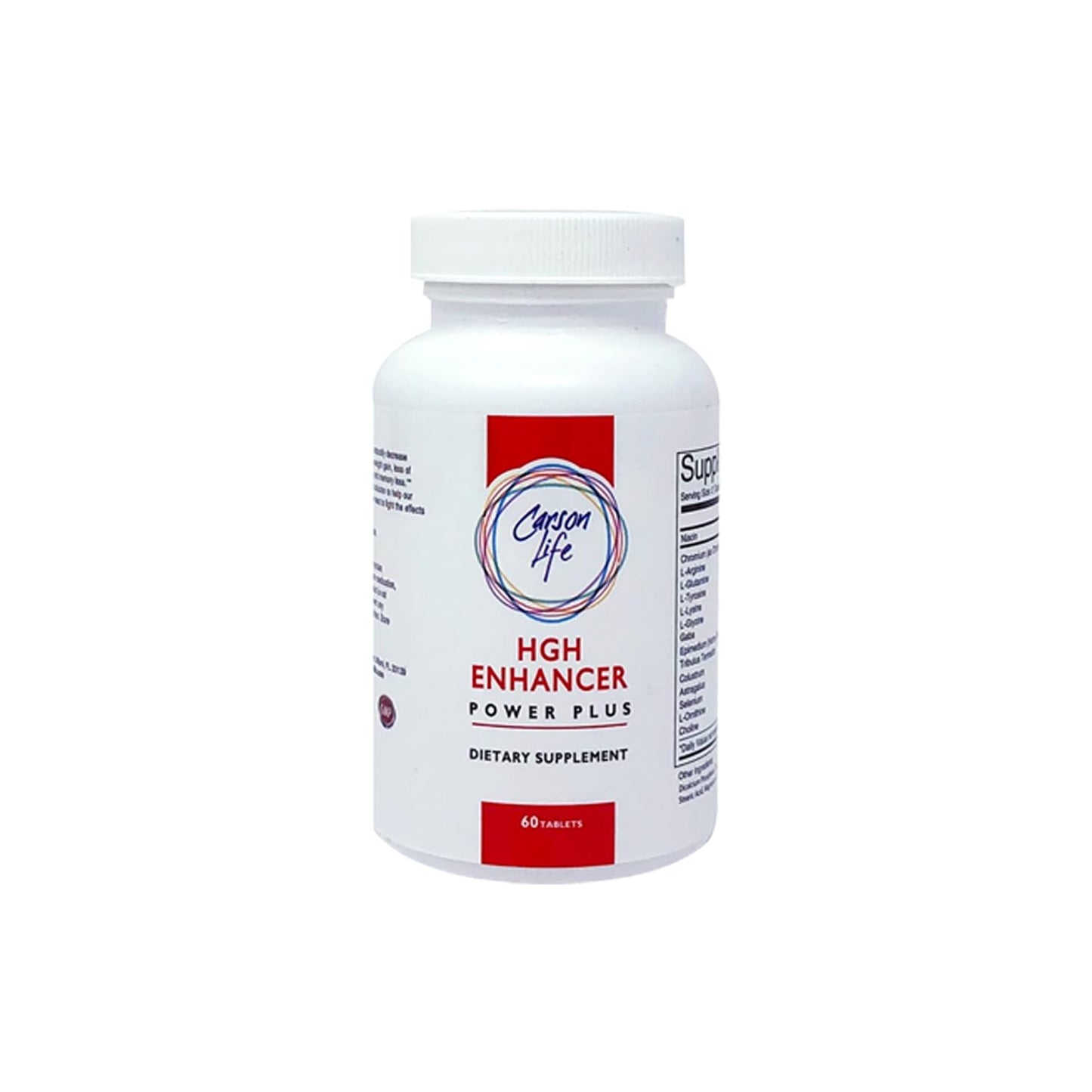 Carson Life Enhancer en botella blanca con 120 cápsulas