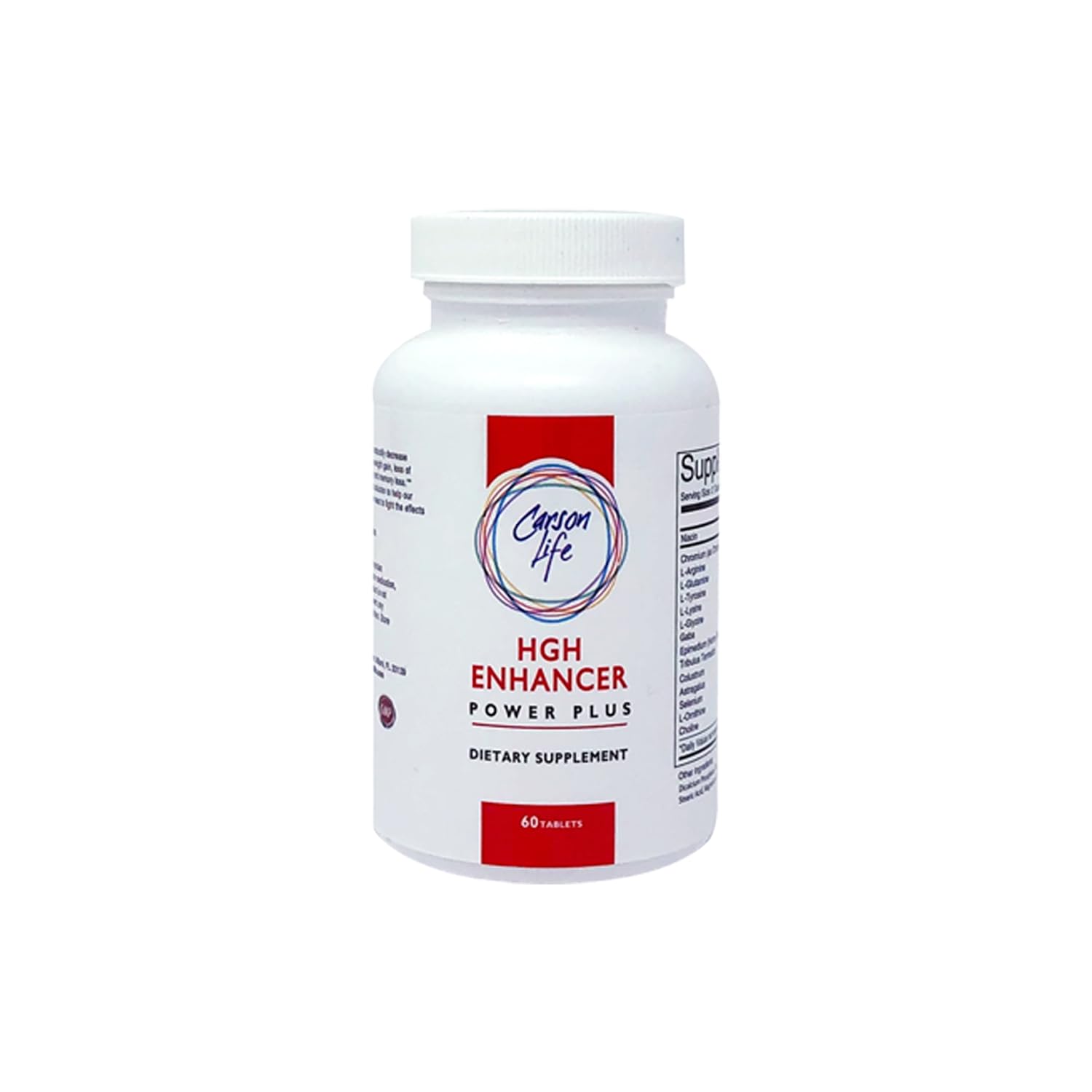 Carson Life Enhancer en botella blanca con 120 cápsulas