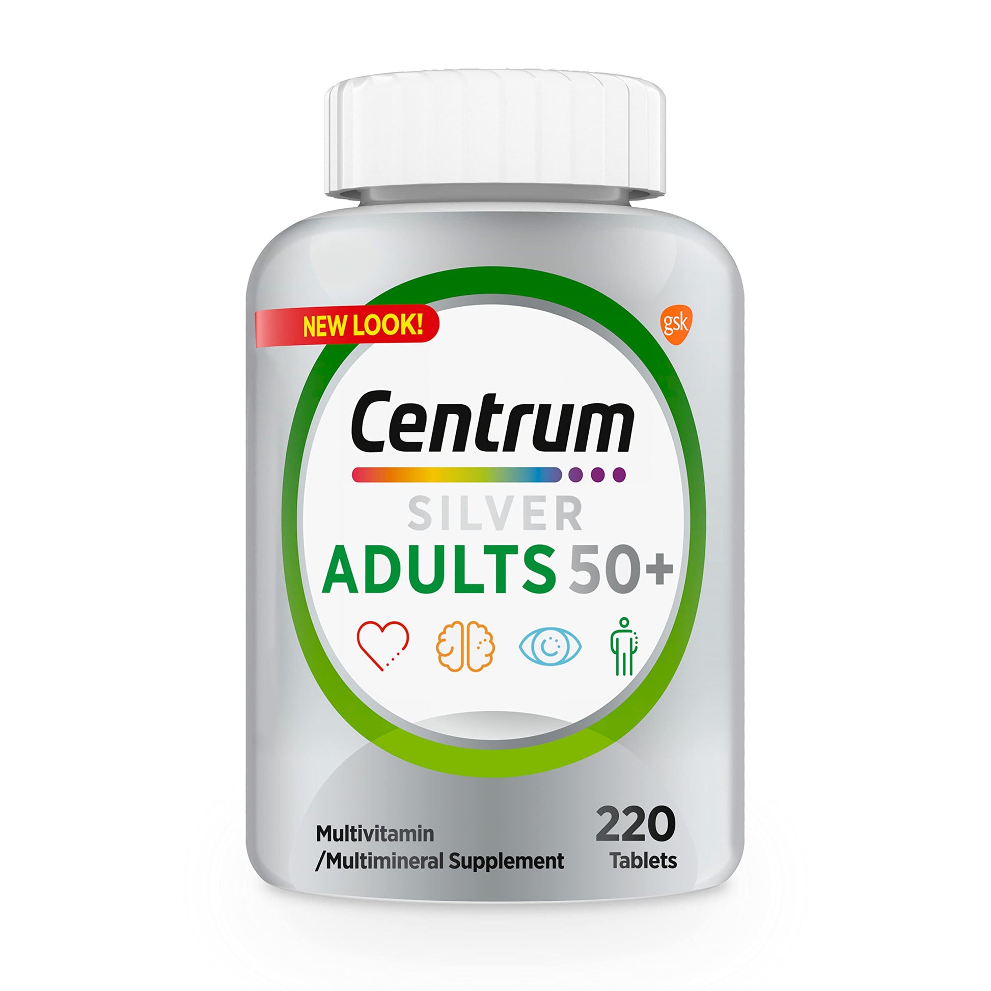 Botella de Centrum Silver para adultos 50+