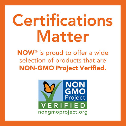 Certificación libre de OGM NOW Foods