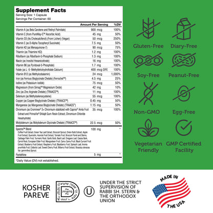 Certificación multivitaminas Zahler veganas