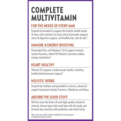 Sellos certificación de multivitamínico New Chapter sin OGM