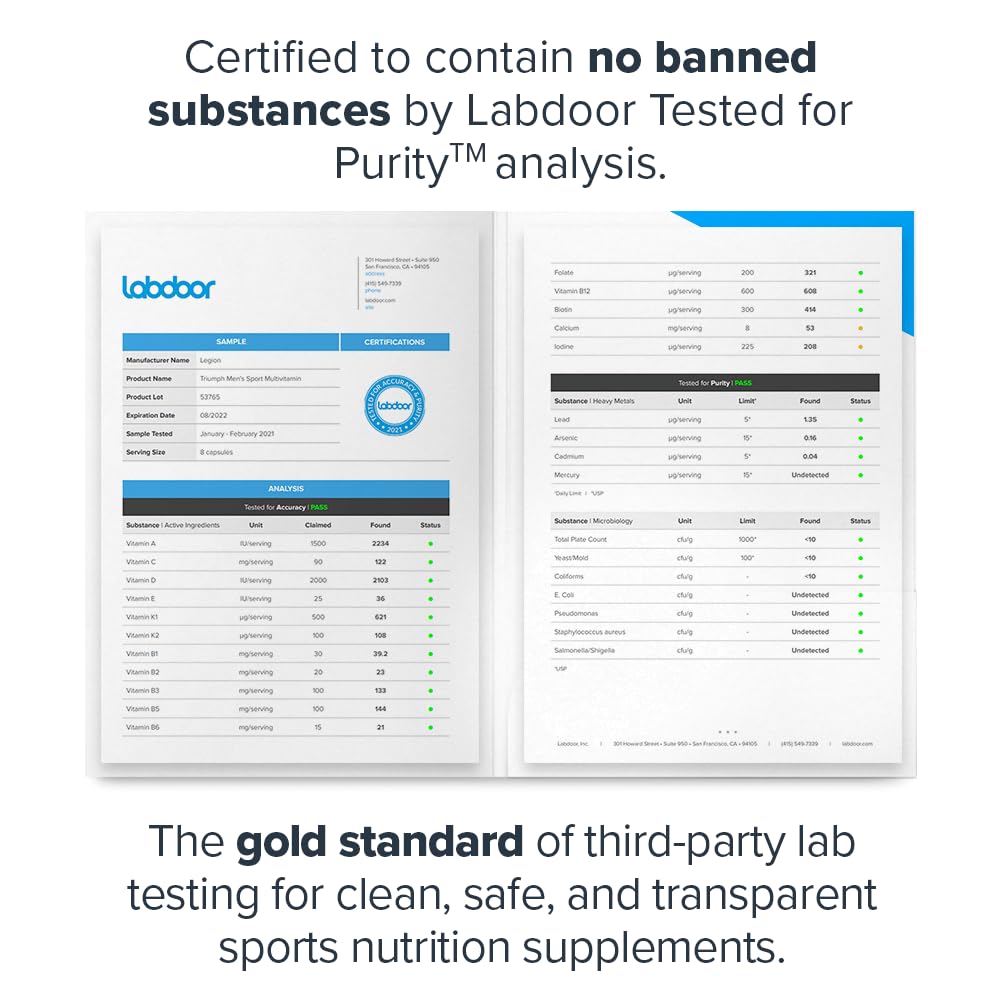 certificación de pureza y potencia del multivitamínico