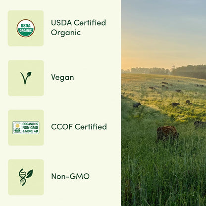 Certificaciones del multivitamínico EarthFirst: vegano y orgánico