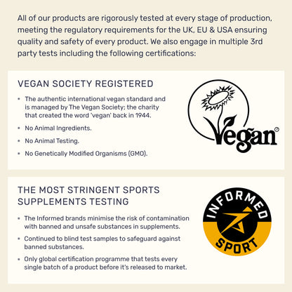 Certificaciones del producto multivitamínico Inessa.