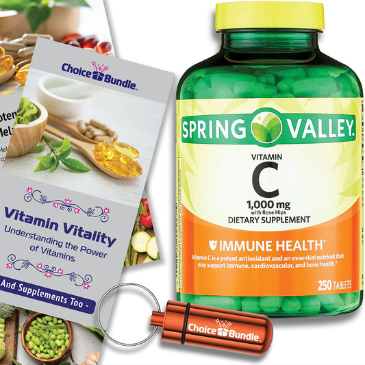 Botella de vitamina C 1000 mg con escaramujos 250 tabletas