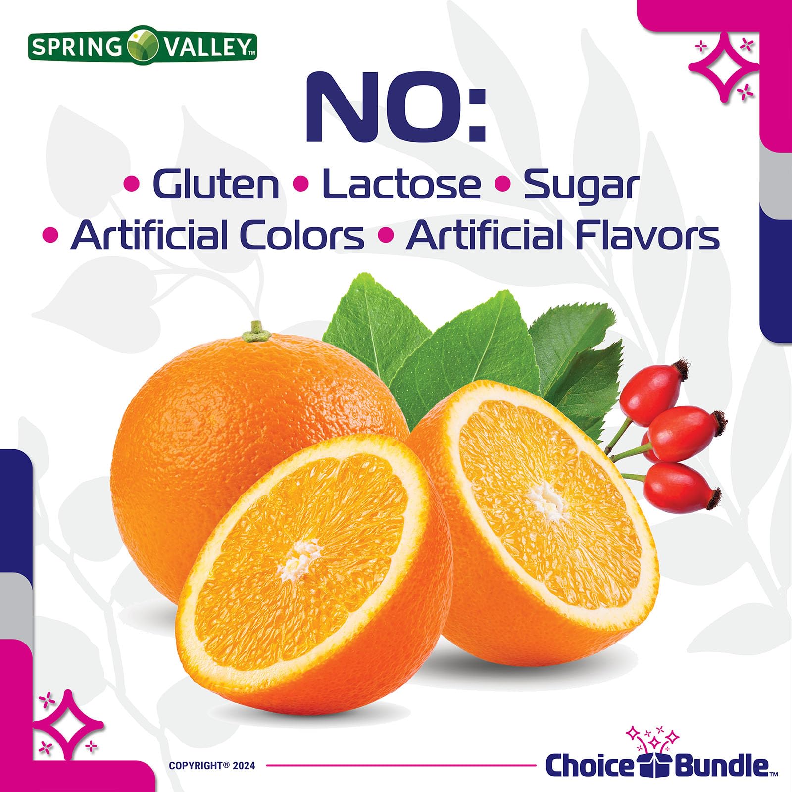 Tabletas de vitamina C con escaramujos en mano