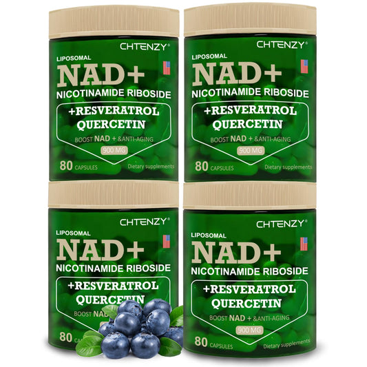 Botella de suplemento liposomal NAD+ CHTENZY 900mg para mujeres