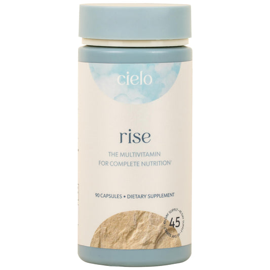 Cielo Rise multivitaminas para hombres y mujeres.