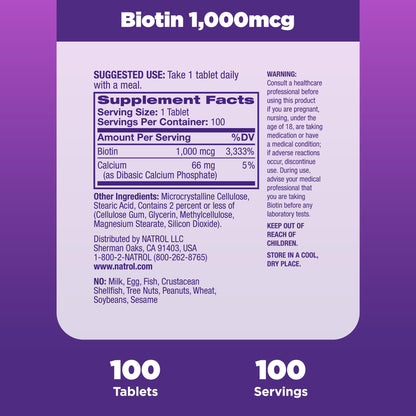 Cierre seguro botella Natrol Beauty Biotina