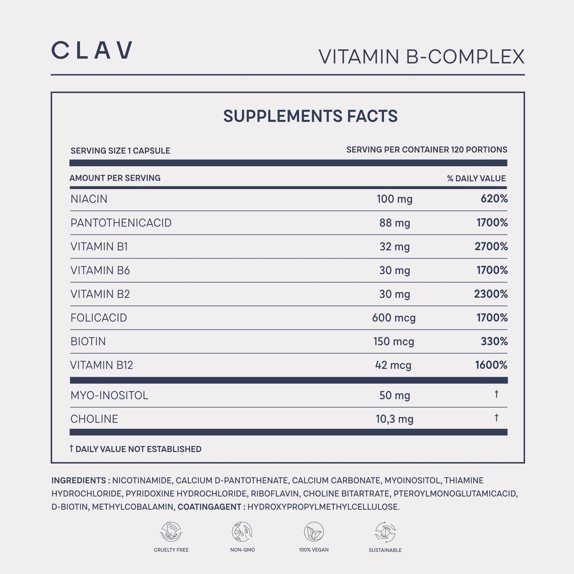 CLAV suplemento para metabolismo energético