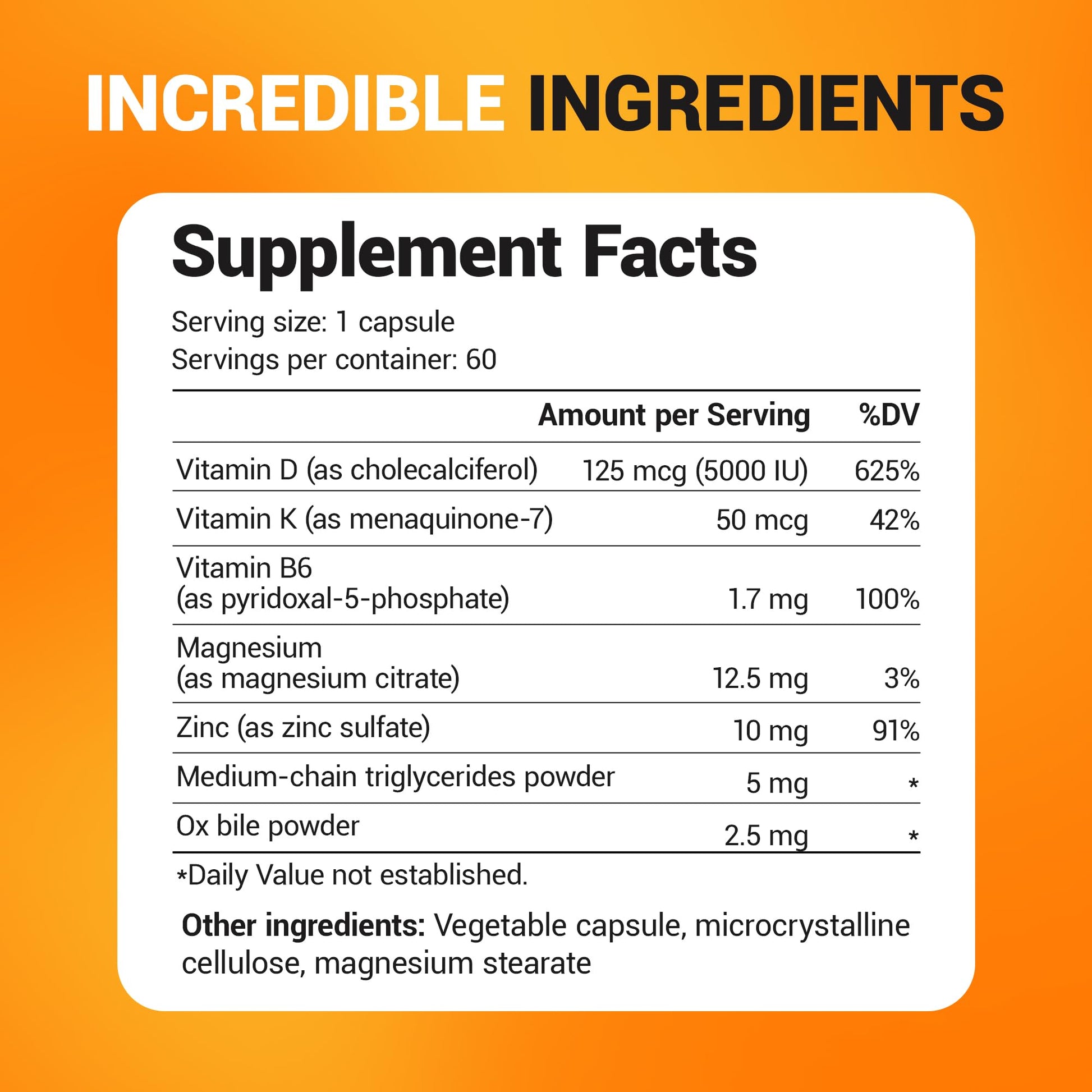 Close-up cápsulas Dr. Berg vitamina D3 K2 para dosis diaria