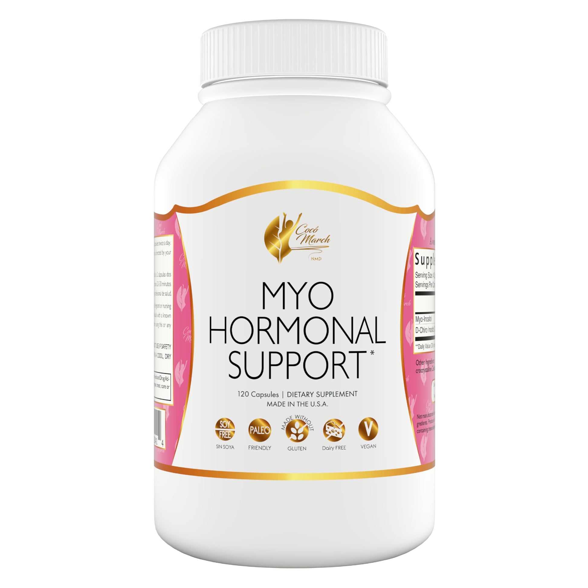 Cápsulas veganas de soporte hormonal Coco March MYO