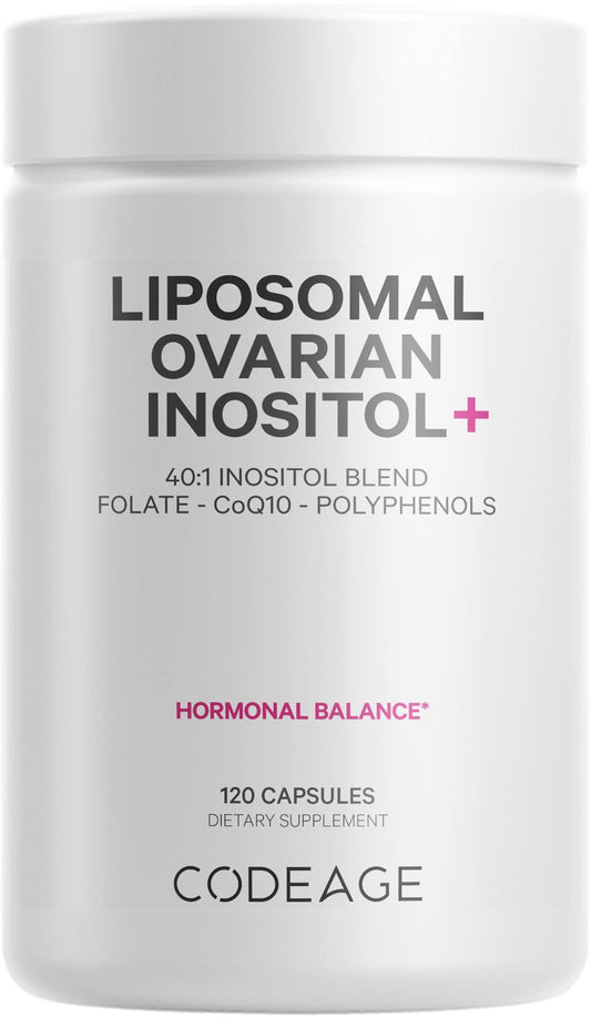 Codeage Liposomal Ovarian Inositol+ suplemento salud ovárica 120 cápsulas