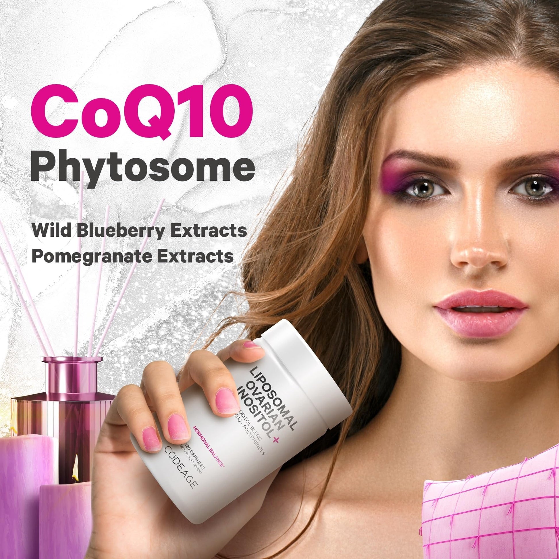 Codeage suplemento para mujeres con salud ovárica y mezcla de extractos naturales