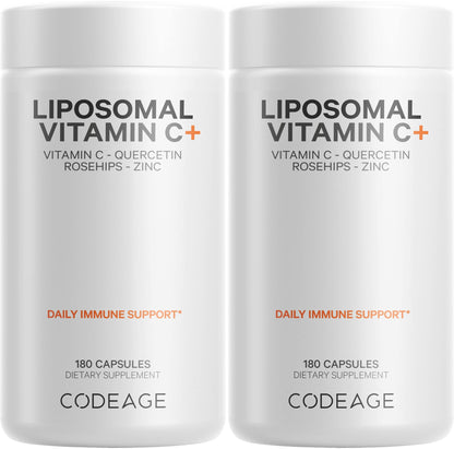 Codeage vitamina c liposomal frasco con suplemento vegano