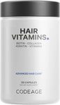 Frasco de vitaminas para cabello Codeage 120 cápsulas