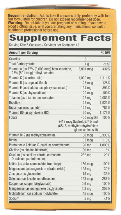 Código de barras del multivitamínico