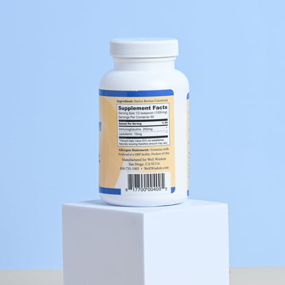 Colostro Bioactivo con hechos de suplemento