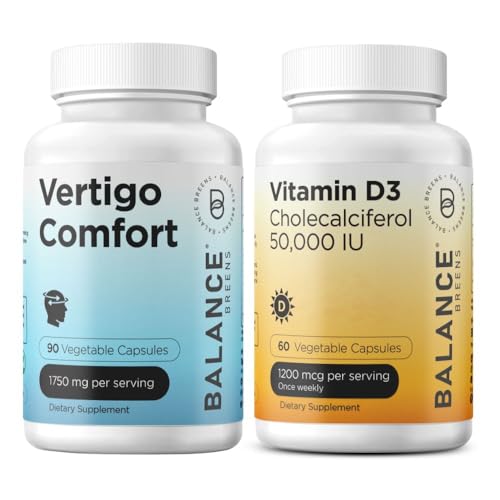 Combo suplementos alivio de vértigo y vitamina D3 Balancebreens