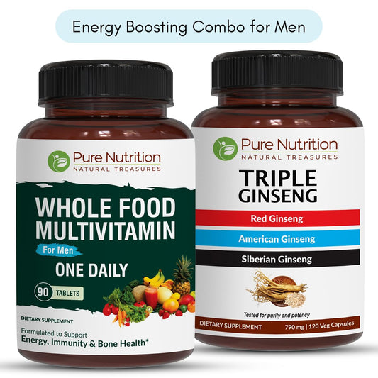 combo de multivitamínico y ginseng Pure Nutrition