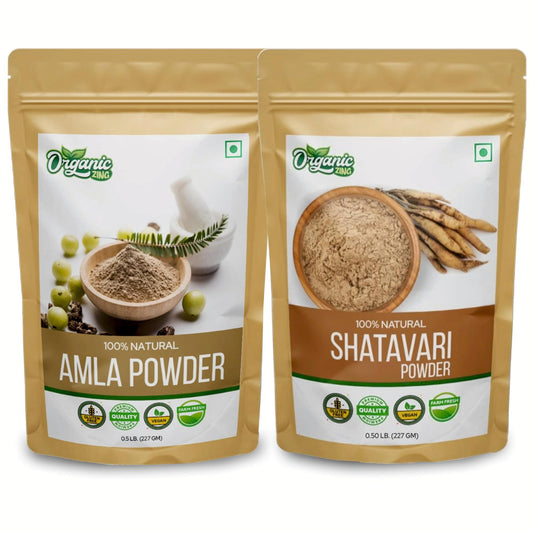 Combo polvo de Amla y Shatavari orgánico para salud