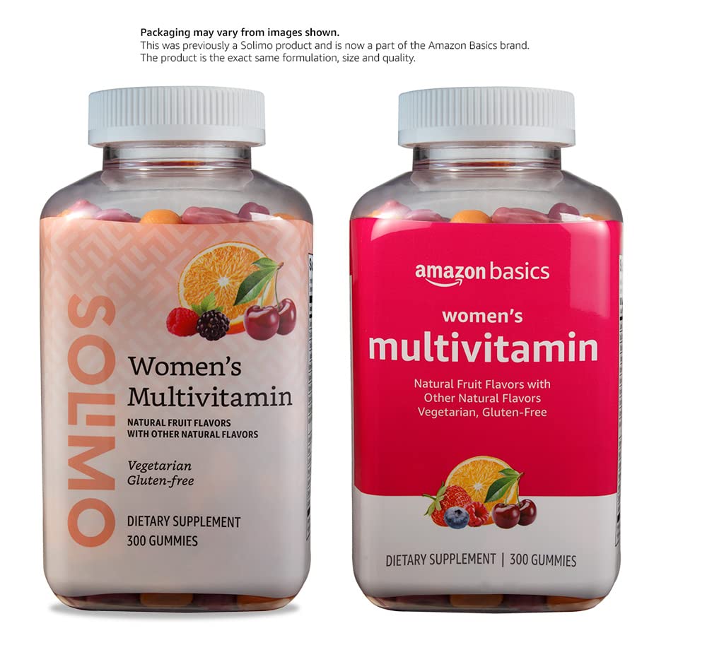 Comparación envases multivitaminas Solimo y Amazon Basics