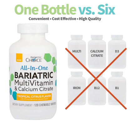Comparación del multivitamínico bariátrico todo en uno