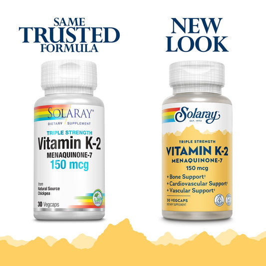 Comparación nueva imagen de vitamina K-2 Solaray