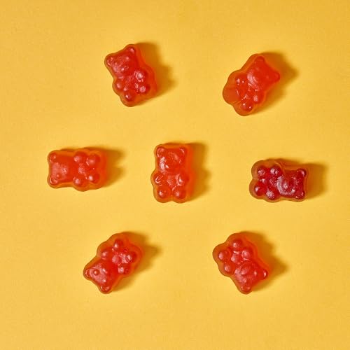 Comparación de tamaño de gomitas multivitamínicas para niños