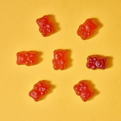 Comparación de tamaño de gomitas multivitamínicas para niños