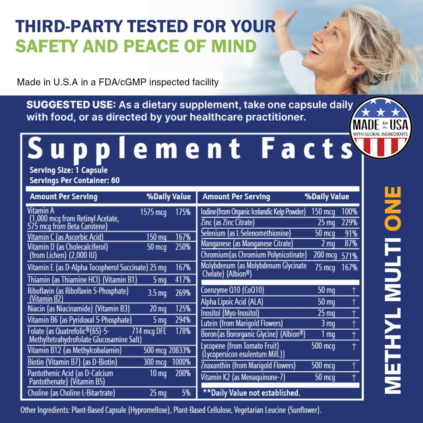 Comparativa de formula multivitamina metilada y estándar