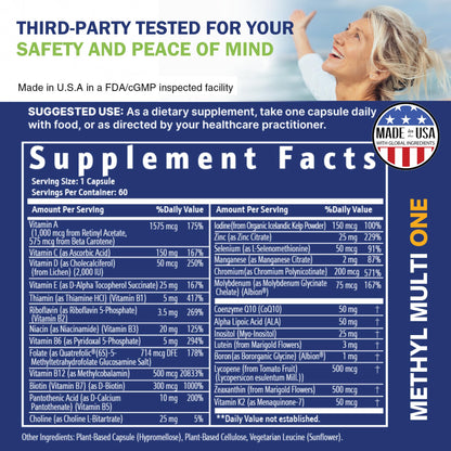 Comparativa de formula multivitamina metilada y estándar