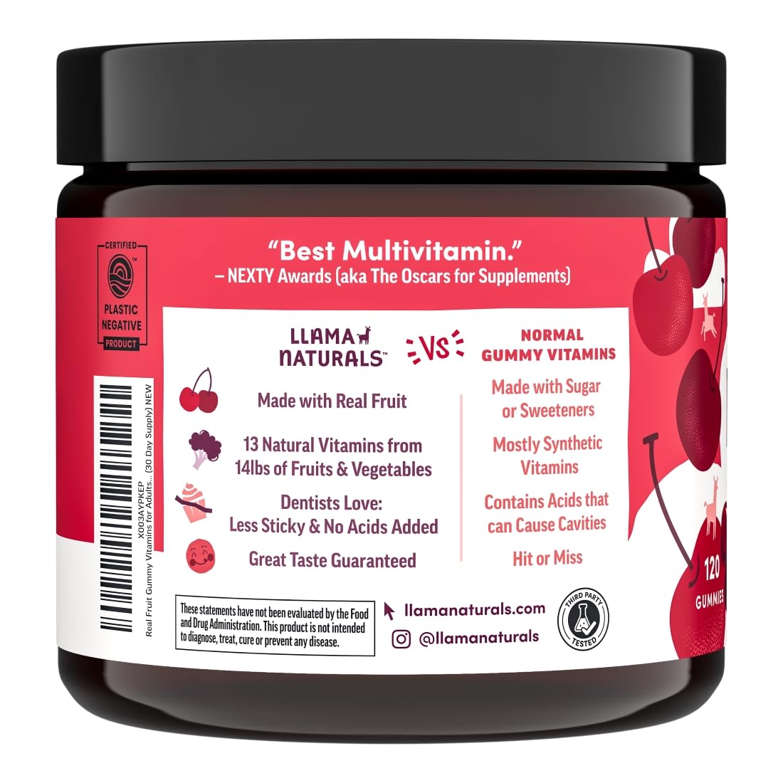 Comparativa gominolas Llama Naturals vs otras vitaminas
