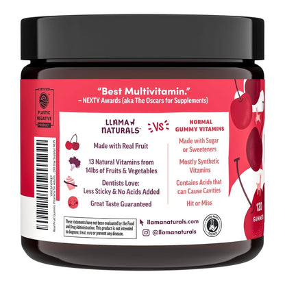 Comparativa gominolas Llama Naturals vs otras vitaminas