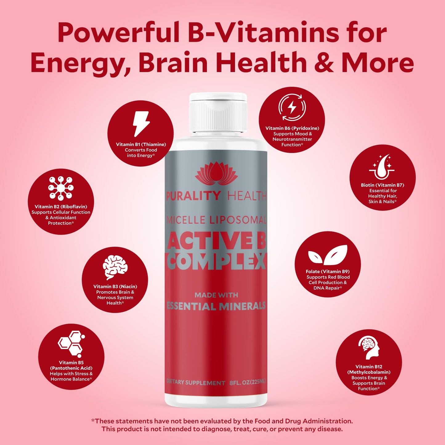 Complejo b con biotina y minerales Purality Health