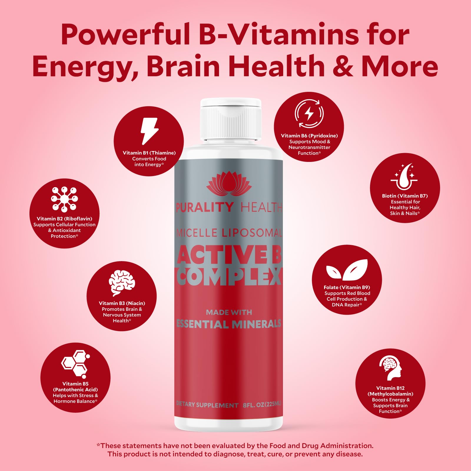 Complejo b con biotina y minerales Purality Health