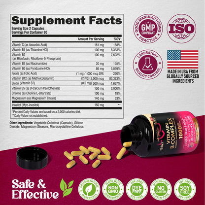 Complejo B Nutraharmony para apoyo inmunológico y energía