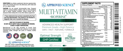 Complejo multimineral en multivitamina Approved Science.