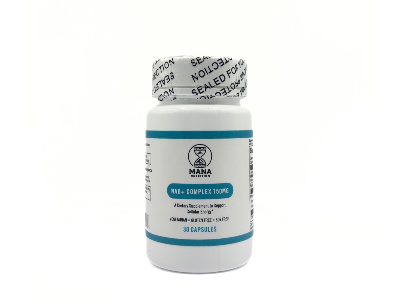 Complejo NAD+ 750MG con niacina y vitamina C vegano