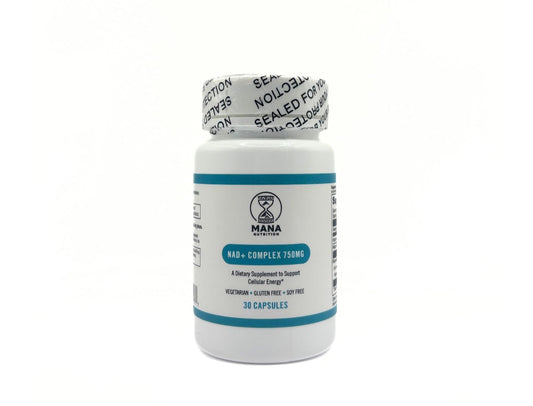 Complejo NAD+ 750MG con niacina y vitamina C vegano