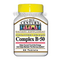 Complejo vitamina b-50 21st century paquete 60 tabletas